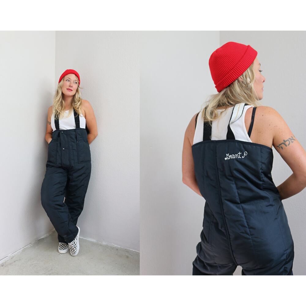 1970's Vintage Refrigiwear Insulated Work Bib Overalls Men's MD LG Women's LG XL
